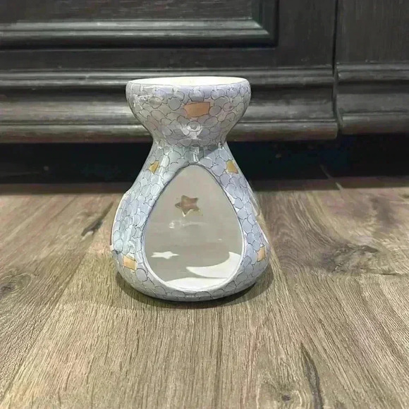 Elegant Starry Ceramic Wax Melt Warmer - Blue & Gold Accents - Picture 1 of 4